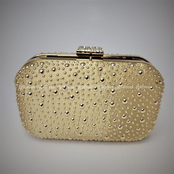 Elegant Gold Evening Clutch Purse - Picture 3 of 10